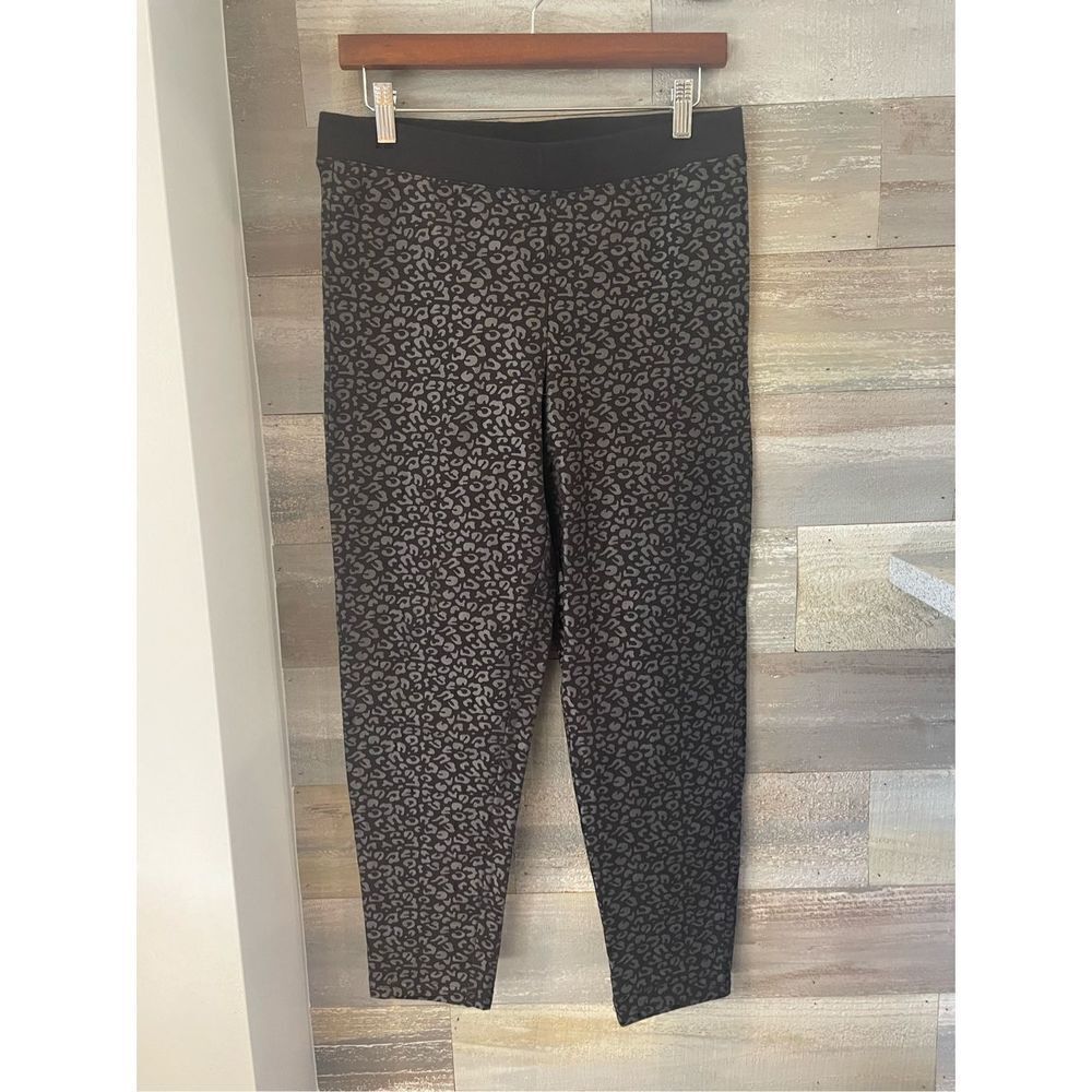 Simply Vera Vera Wang NWOT black leopard print leggings women’s large